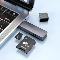 Atmiņas karšu lasītājs Hoco HB45 2-in-1 USB3.0 pelēks
