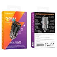 Auto lādētājs Borofone BZ20 PD20W+QC3.0 38W melns