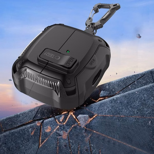 Tech-Protect silikona apvalks ar āķi Samsung Galaxy Buds 3 / 3 FE / 3 Pro austiņām - melns