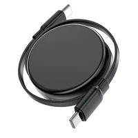 Acefast C13-03 USB-C - USB-C 60W izbīdāms kabelis - melns