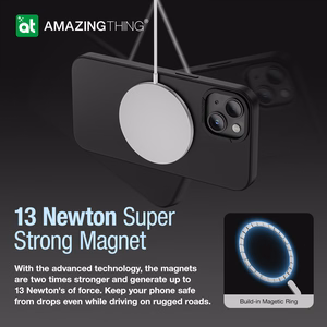 Amazing Thing Smoothie Magnētiskais apvalks MagSafe 8FT IP146.7SMBK iPhone 14 Plus melnais