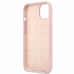 Guess GUHCP13SSLTGU iPhone 13 mini 5.4" violets cietais apvalks silikona trīsstūris