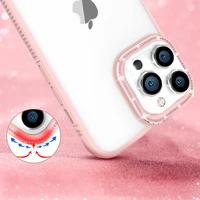 Kingxbar Sparkle Series viedtālruņa apvalks iPhone 13 Pro ar kristāliem aizmugures vāks rozā krāsas