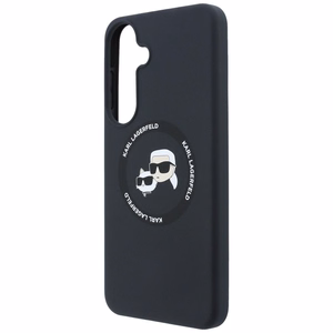 Karl Lagerfeld Silicone Karl&Choupette Heads MagSafe vāciņš Samsung Galaxy S26 FE – melns