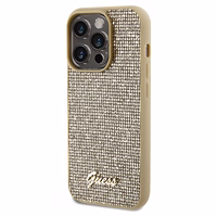 Guess Disco Metal Script viedtālruņa apvalks iPhone 14 Pro Max – zelta