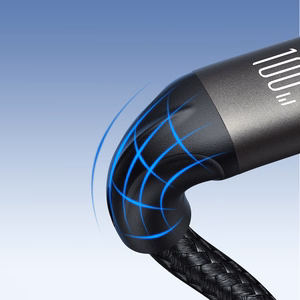 Joyroom Light-Speed sērijas S-A25 USB-C / USB-C 100W 1.2m kabelis - melns