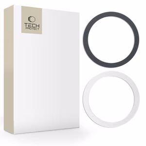 Tech-Protect MagMat Magnētiskais magnētiskais gredzens universāls - melns / sudraba (2 gab.)