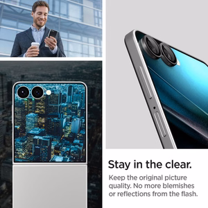 Spigen Optik Pro HD Glas.TR EZ Fit 2 komplekts Kameras aizsargs Samsung Galaxy Z Flip 7 - melns