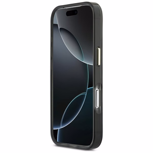 Guess IML 4G Script Metal maciņš for iPhone 17 Pro - melns