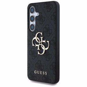 Guess liels 4G logotipa viedtālruņa apvalks Samsung Galaxy S25 melns