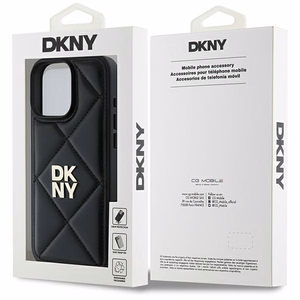 DKNY putuots Stack logotips iPhone 16 Pro apvalks melns
