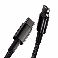 Baseus kabelis Tungsten PD USB-C - USB-C 1,0 m melns
