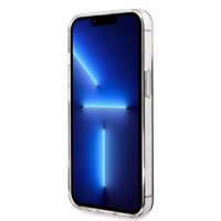 Komplekts Guess GUBPP13XH4EACSK vāciņš + lādētājs iPhone 13 Pro Max melns cietais vāciņš ar 4G rakstu Magnētiskais