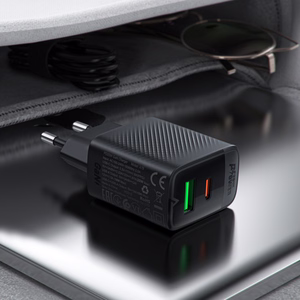 Acefast A78 lādētājs GaN USB-A / USB-C PD 20W - melns