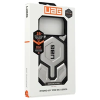 UAG Urban Armor Gear viedtālruņa apvalks MONARCH PRO ar MagSafe saderīgs IPHONE 17 Pro Max titāna krāsā