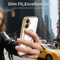 Tech-Protect MagFlex Magnētiskais viedtālruņa apvalks iPhone 17 - Caurspīdīgs zelta