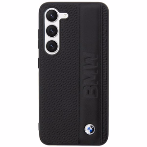 Apvalks BMW BMHCS23M22RDPK S23+ S916 melns/melns cietais apvalks Ādas teksturēts & svītra