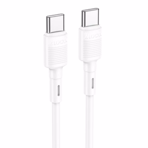 Kabelis USB C uz USB C Hoco 3A 60W 1 m X83 balts