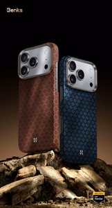 Чехол Benks Magnetic Armor Air Grid Kevlar металлическая рамка 600D (0069) для iPhone 17 Pro оранжевый