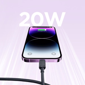 Joyroom Multi-Color Series A14 USB-C / Lightning 20W kabelis 1.2 m - melns