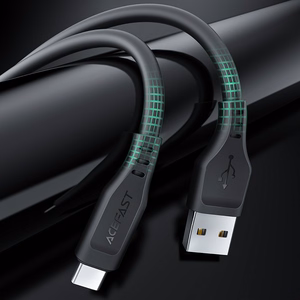Acefast USB kabelis - USB Type C 1.2m, 3A melns (C3-04 melns)