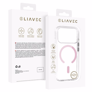 Liavec Pure vāciņš ar kameras vadības pogu, paredzēts iPhone 18 Pro Max/17 Pro Max, rozā