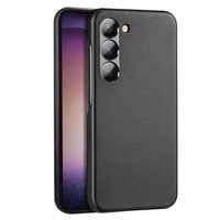 Dux Ducis Grit viedtālruņa apvalks Samsung Galaxy S23+ elegants apvalks no mākslīgās ādas melna