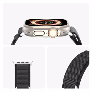DUX DUCIS siksniņa GS neilona Apple Watch 42 / 44 / 45 / 49 mm melna