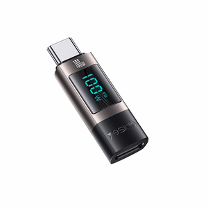 Yesido adapteris OTG GS24 - Type C (tēviņš) uz Type C (mātīte) - ar LCD displeju melns