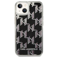 Viedtālruņa apvalks Karl Lagerfeld KLHCP14MLMNMK iPhone 14 Plus 6.7\" melns / melns Liquid Glitter Monogram