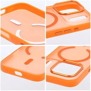 Ar MagSafe saderīgs Flexline Mag Cover maciņš iPhone 17 Pro Max / 18 Pro Max (zema kameras mala), oranžs
