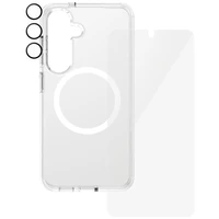 CARE by PanzerGlass Flagship 3in1 viedtālruņa apvalks + stikls + lēcas aizsardzības komplekts Samsung Galaxy S25