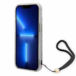 Guess GUOHCP14SHFLSB iPhone 14 6.1 "zils/zils cietais apvalks Ziedu siksna