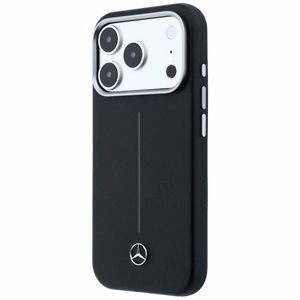 Mercedes ādas Iconic Line MagSafe maciņš iPhone 17 Pro - melns