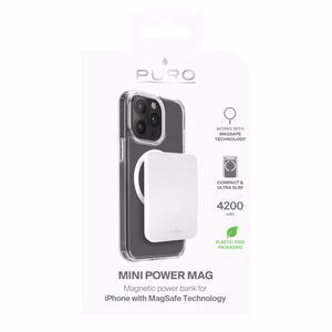 Puro Slim Power Mag 4200mAh внешний аккумулятор с MagSafe USB-C - Белый