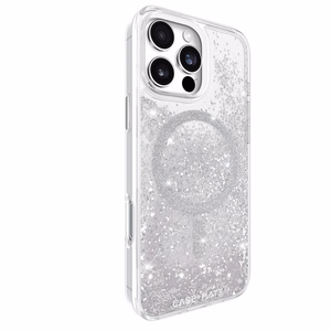 Case-Mate Waterfall MagSafe vāciņš ierīcei iPhone 16 Pro Max, sudraba krāsā