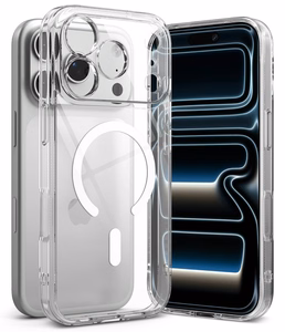 Ringke Fusion Magnetic MagSafe maciņš, paredzēts iPhone 18 Pro / 17 Pro, caurspīdīgs