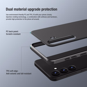 Nillkin Super Frosted Shield Pro bruņots viedtālruņa apvalks Samsung Galaxy S24+ - sarkans