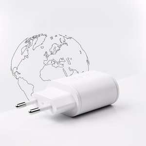 SBS TETRPD20W 20W USB-A USB-C sienas lādētājs ar Power Delivery - balts