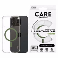 CARE by PanzerGlass Flagmanis viedtālruņa apvalks iPhone 16 Pro 6.3" zaļš/zaļš Magnētiskais 1370