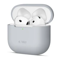 Tech-Protect silikona apvalks Apple AirPods 4 austiņām - pelēks