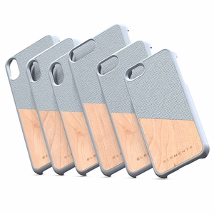 Nordic Elements Original Hel vāciņš ierīcei iPhone XS Max, ar dabīga kļavas koka apdari, gaiši pelēks