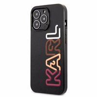 Viedtālruņa apvalks Karl Lagerfeld Multipink Brand iPhone 13 Pro / iPhone 13 - melns
