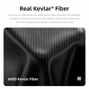 Rock Īpaši plāns Aramīda šķiedras Kevlar 600D viedtālruņa apvalks Iphone 16 Pro Max melns