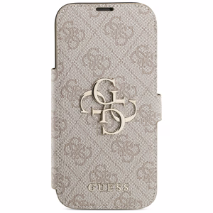 Guess Book 4G Metal Logo viedtālruņa apvalks iPhone 17 Pro - rozā