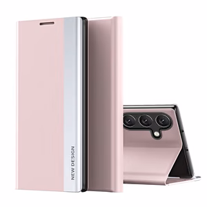 Sleep Case Pro Samsung Galaxy S25 vāciņš ar flip statīvu – rozā