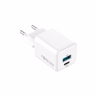 Forever TC-08-20AC GaN PD QC lādētājs 1x USB-C 1x USB 20W balts