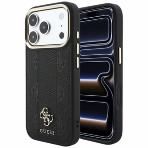 Maciņš IPHONE 18 Pro/17 Pro saderīgs ar MagSafe (Stripe Peony 4G Logo) (krāsa: melna)