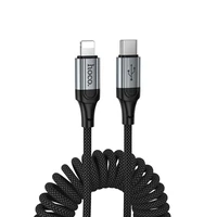 Kabelis USB-C uz Lightning Hoco PD 2,4A 1,5 m X121 melns