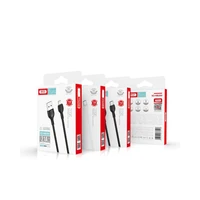 XO kabelis NB200 USB - microUSB 1,0 m 2.1A melns